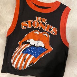 rolling stones crop muscle tank